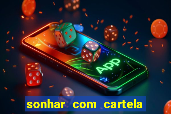 sonhar com cartela de bingo